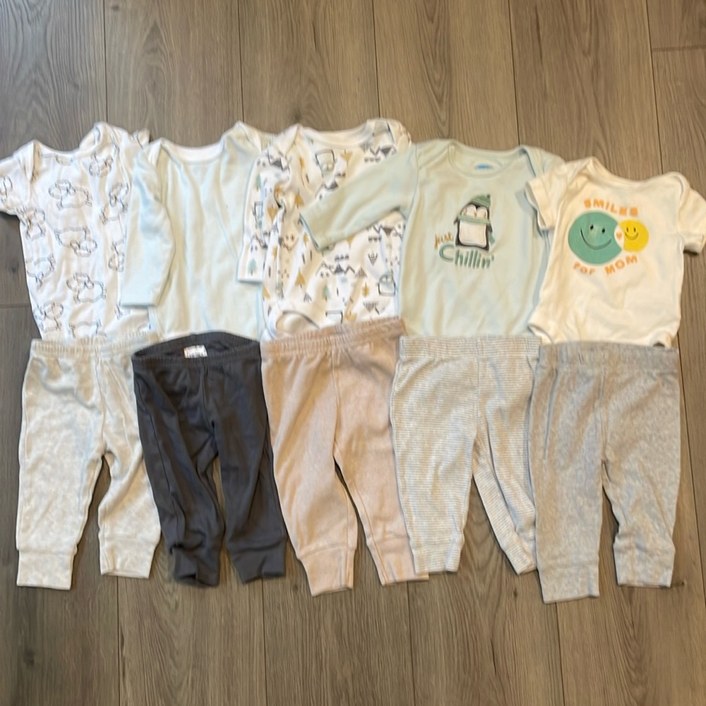 Baby bundle 10-piece 5-outfits 3-6m